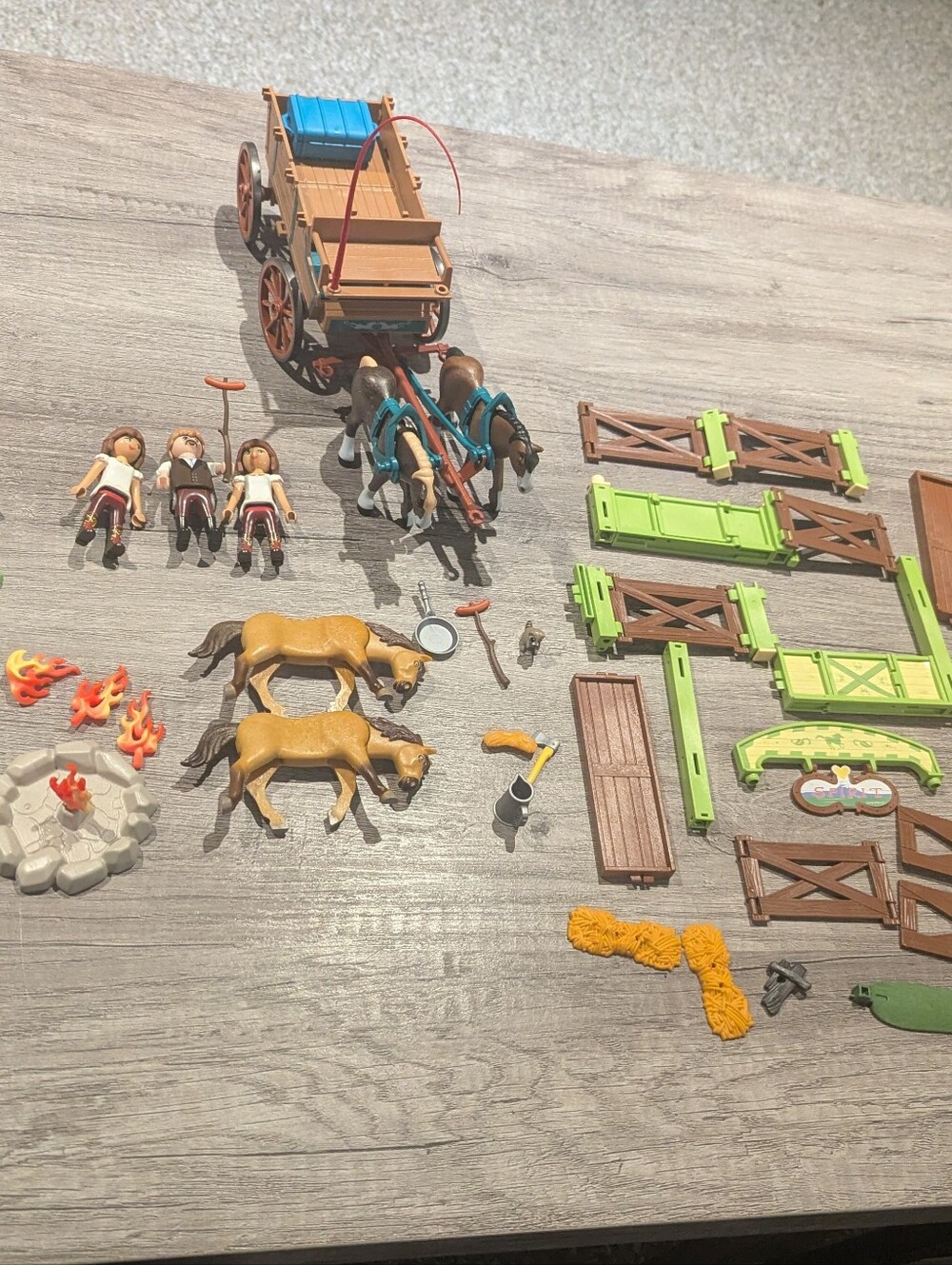 Spirit Free Riding Playmobil Assorted Lot Of Parts With Incomplete 9477 Set